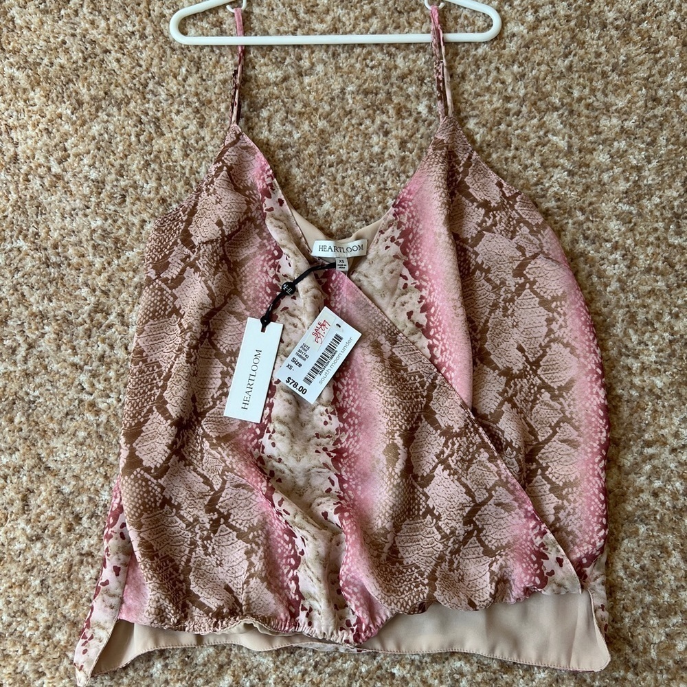 NWT Heartloom cami front button closure size xs